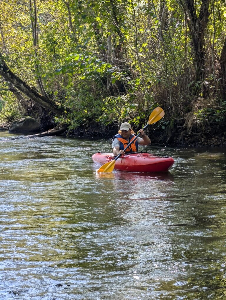 Kayaking in Vilnele river