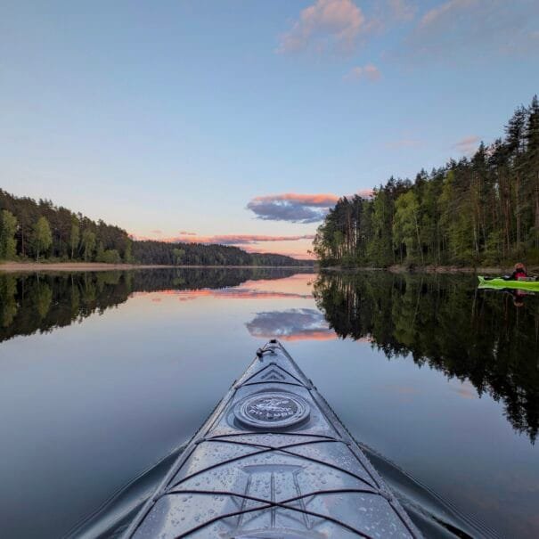 Dubinga, ežeras, baidarė