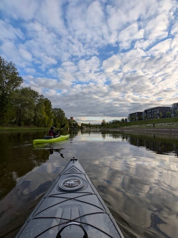 Skirgiškės, vienvietės baidarės, Neris